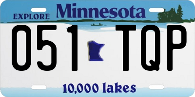 MN license plate 051TQP