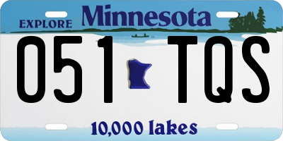 MN license plate 051TQS
