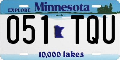 MN license plate 051TQU