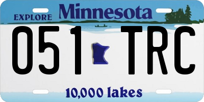 MN license plate 051TRC