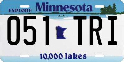 MN license plate 051TRI
