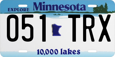 MN license plate 051TRX