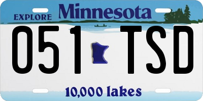 MN license plate 051TSD