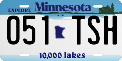 MN license plate 051TSH
