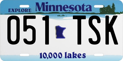 MN license plate 051TSK