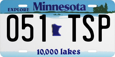 MN license plate 051TSP