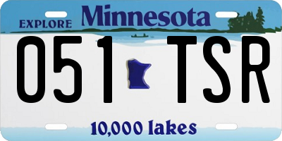 MN license plate 051TSR