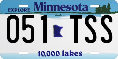 MN license plate 051TSS