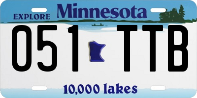 MN license plate 051TTB