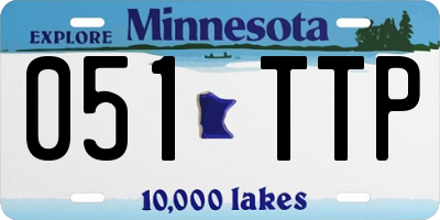 MN license plate 051TTP