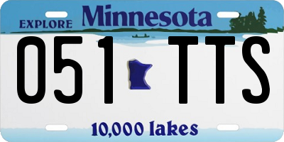 MN license plate 051TTS