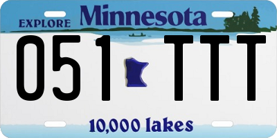 MN license plate 051TTT