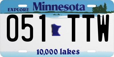 MN license plate 051TTW