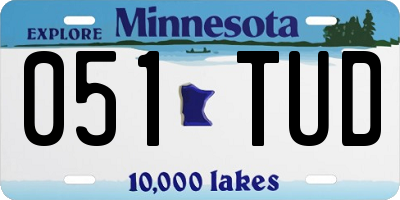 MN license plate 051TUD