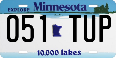MN license plate 051TUP