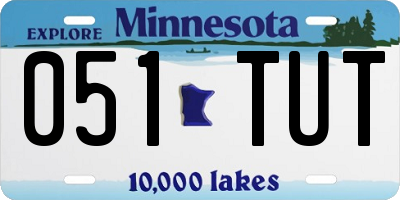 MN license plate 051TUT