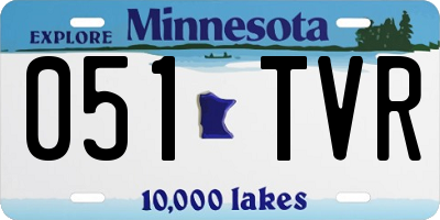 MN license plate 051TVR