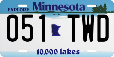 MN license plate 051TWD