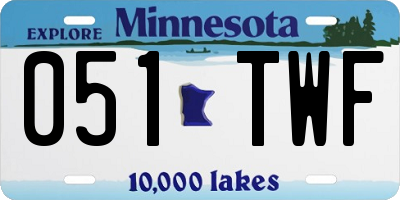 MN license plate 051TWF