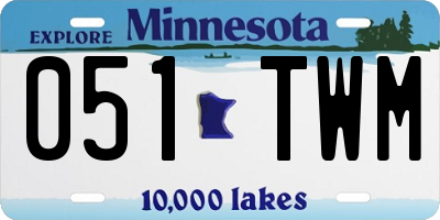 MN license plate 051TWM