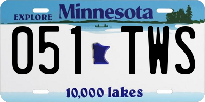 MN license plate 051TWS