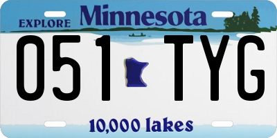 MN license plate 051TYG