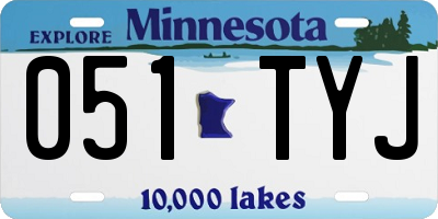 MN license plate 051TYJ