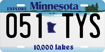 MN license plate 051TYS