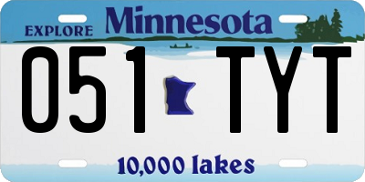 MN license plate 051TYT
