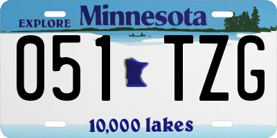 MN license plate 051TZG