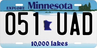 MN license plate 051UAD