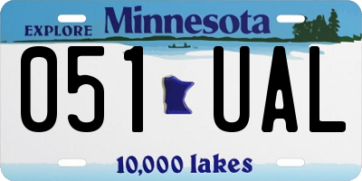 MN license plate 051UAL