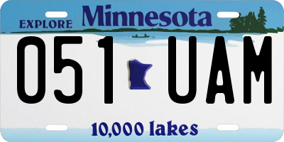MN license plate 051UAM