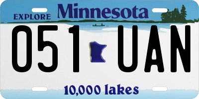 MN license plate 051UAN