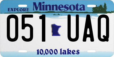 MN license plate 051UAQ