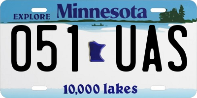 MN license plate 051UAS