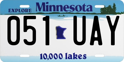 MN license plate 051UAY
