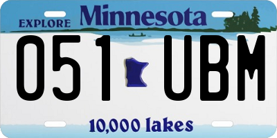 MN license plate 051UBM
