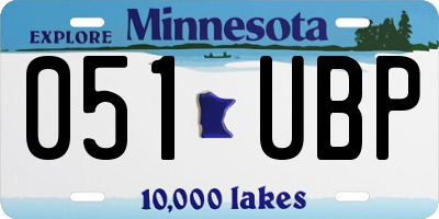 MN license plate 051UBP