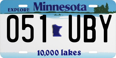 MN license plate 051UBY