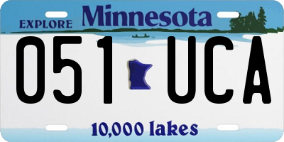 MN license plate 051UCA