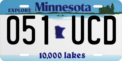 MN license plate 051UCD