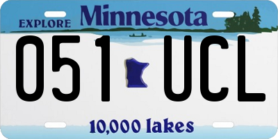 MN license plate 051UCL