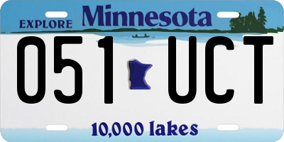 MN license plate 051UCT