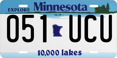 MN license plate 051UCU