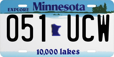 MN license plate 051UCW