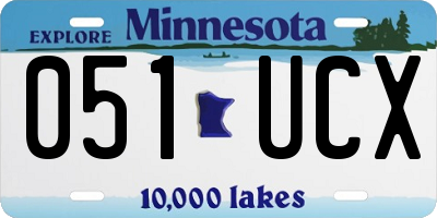 MN license plate 051UCX