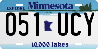 MN license plate 051UCY