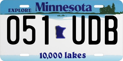 MN license plate 051UDB