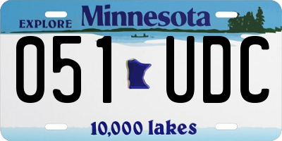 MN license plate 051UDC